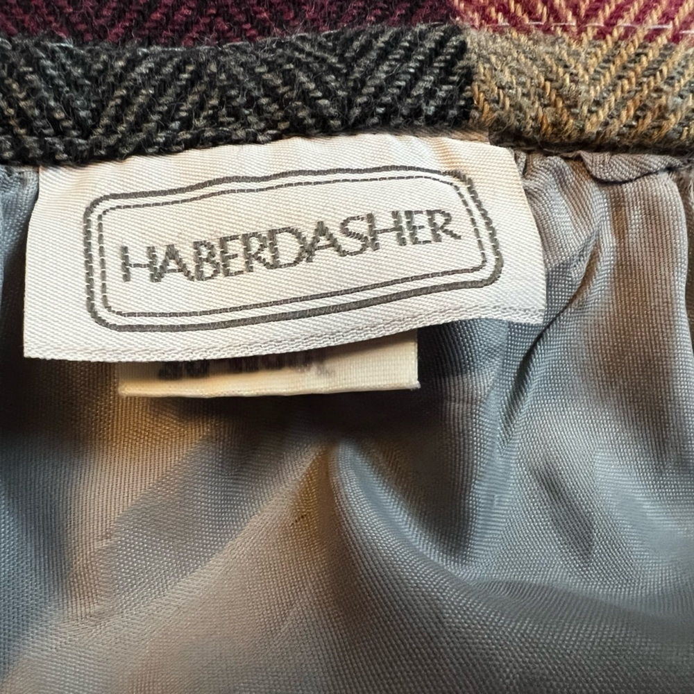 Haberdasher Plaid Wool Blend Midi Skirt Size 28 Inch - Picture 5 of 5